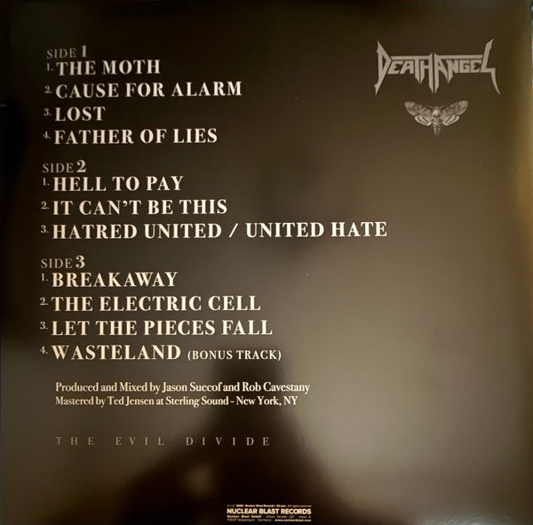 Death Angel (2) : The Evil Divide (LP, Cle + LP, S/Sided, Etch, Ltd, Cle + Album, Ltd)