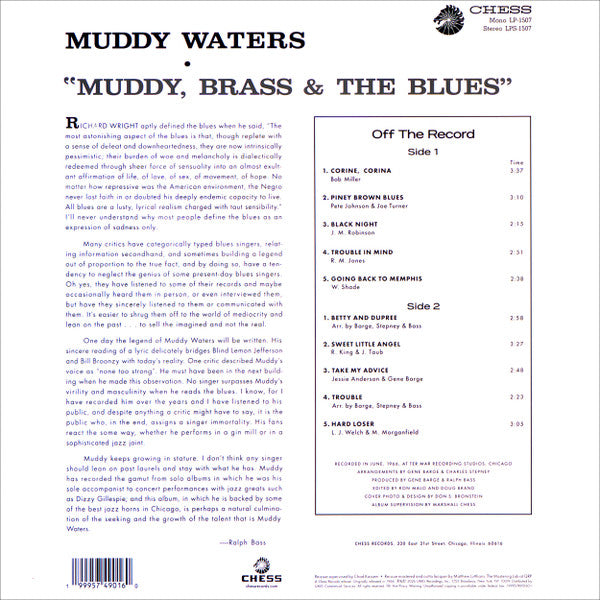 Muddy Waters : Muddy, Brass & The Blues (LP, Album, RE, Gat)