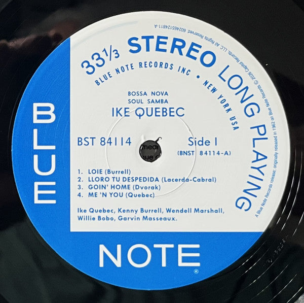 Ike Quebec : Bossa Nova Soul Samba (LP, Album, RE, 180)