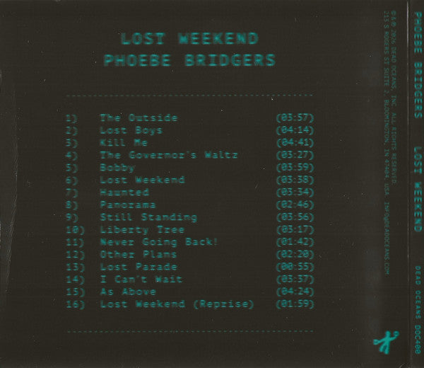 Phoebe Bridgers : Lost Weekend (CD, Album)