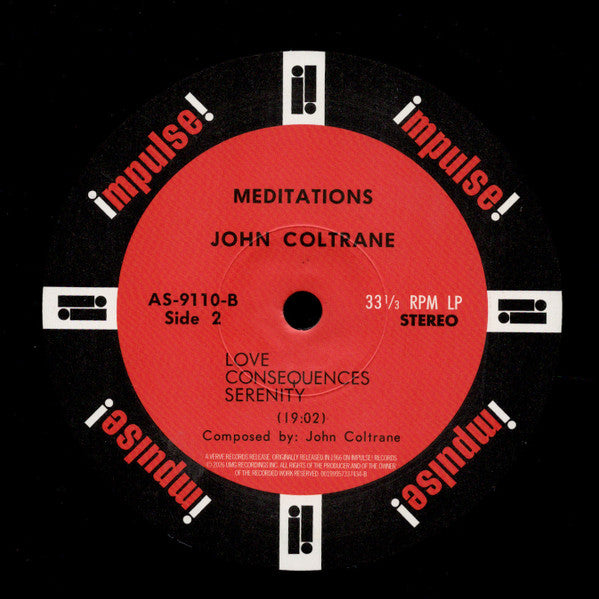 John Coltrane : Meditations (LP, Album, RE, RM, Gat)