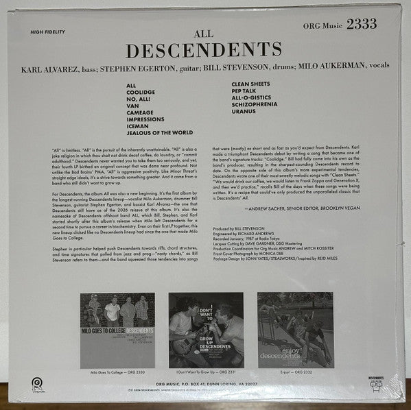 Descendents : All (LP, Album, RE)