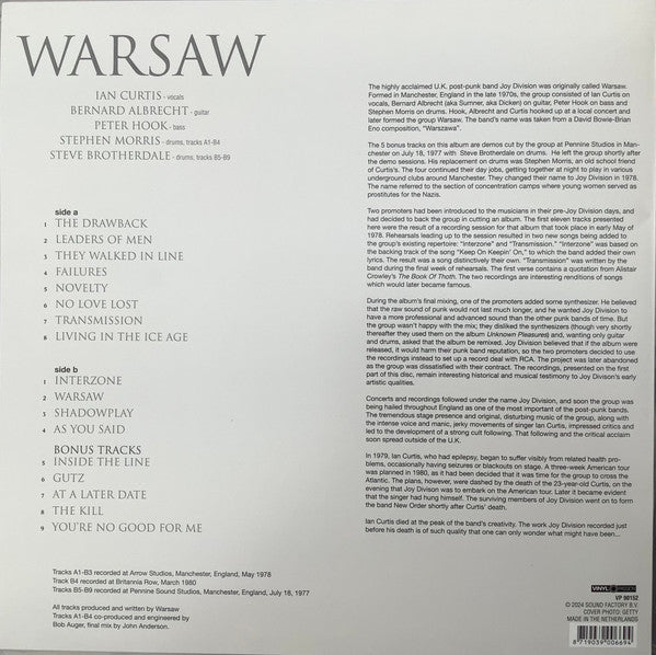 Warsaw (3) : Warsaw (LP, Comp, Ltd, RE, Unofficial, Blu)