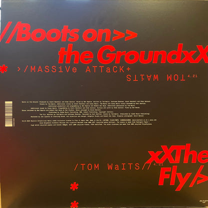 Massive Attack X Tom Waits : Boots On The Ground (12", Single, Bioplastic, Ltd, Blu)