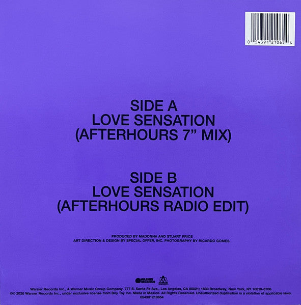 Madonna & Kylie* : Love Sensation  (7", Single, Cle)