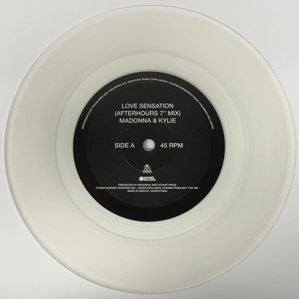 Madonna & Kylie* : Love Sensation  (7", Single, Cle)