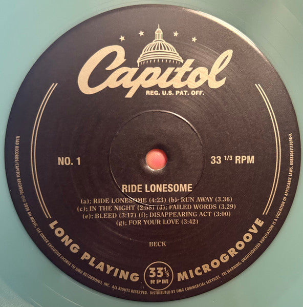 Beck : Ride Lonesome (LP, Album, Ltd, Vin)