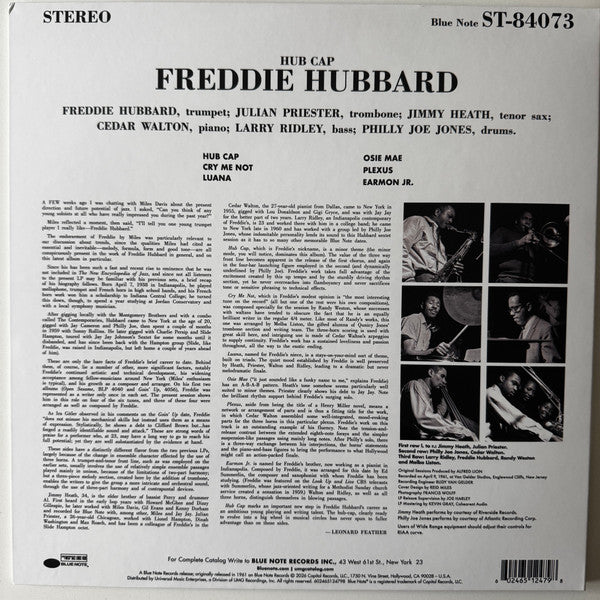 Freddie Hubbard : Hub Cap (LP, Album, RE, RM)
