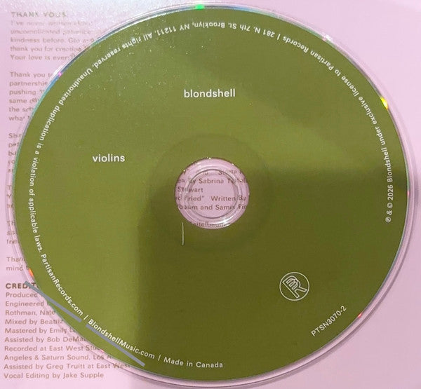 Blondshell : Violins (CD, Album)