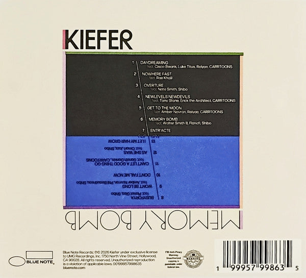 Kiefer (4) : Memory Bomb (CD, Album)
