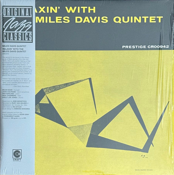 The Miles Davis Quintet : Relaxin' With The Miles Davis Quintet (LP, Album, RE, 180)