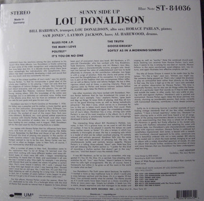 Lou Donaldson : Sunny Side Up (LP, Album, RE, 180)