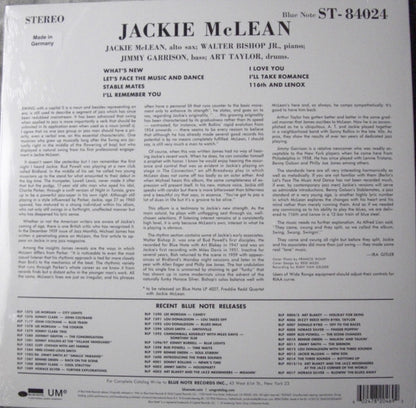 Jackie McLean : Swing, Swang, Swingin' (LP, Album, RE)