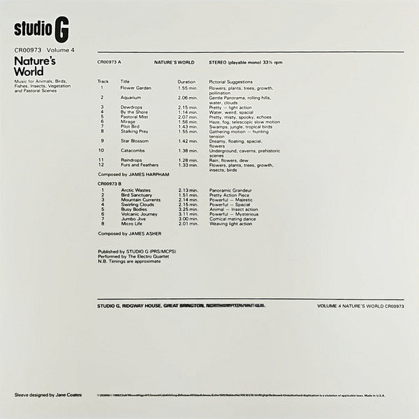 The Electro Quartet : Nature's World Volume 4 (LP, RE, Yel)