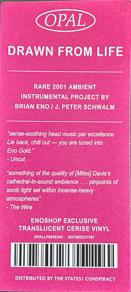 Brian Eno & J. Peter Schwalm : Drawn From Life (LP, Album, RE, Tra)