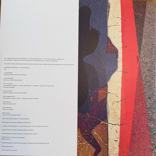 Brian Eno & J. Peter Schwalm : Drawn From Life (LP, Album, RE, Tra)