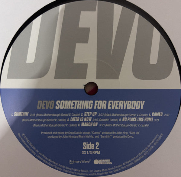 Devo : Something For Everybody (LP + 7", Sap + Album, RE, Roc)