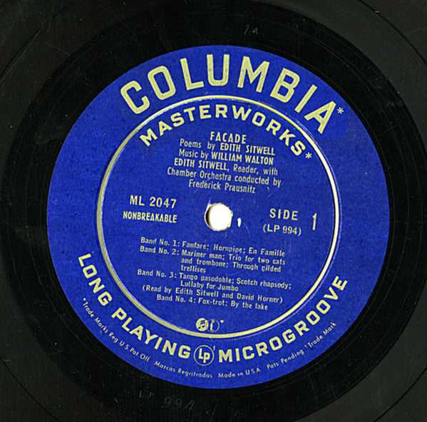Edith Sitwell, William Walton* : Façade (10", Album)