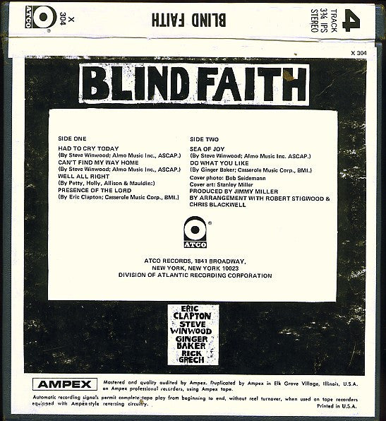 Blind Faith (2) : Blind Faith (Reel, 4tr Stereo, 7" Reel, Album)