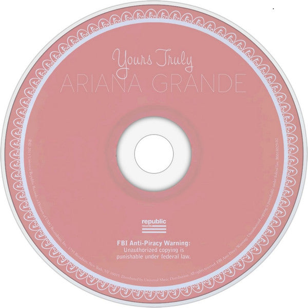 Ariana Grande : Yours Truly (CD, Album)