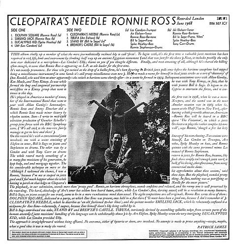 Ronnie Ross : Cleopatra's Needle (LP, Album)