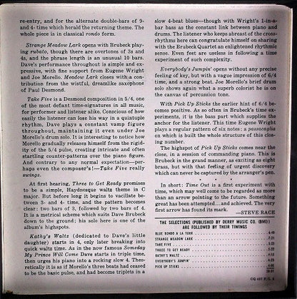 The Dave Brubeck Quartet : Time Out (Reel, 4tr Stereo, 7" Reel, Album)