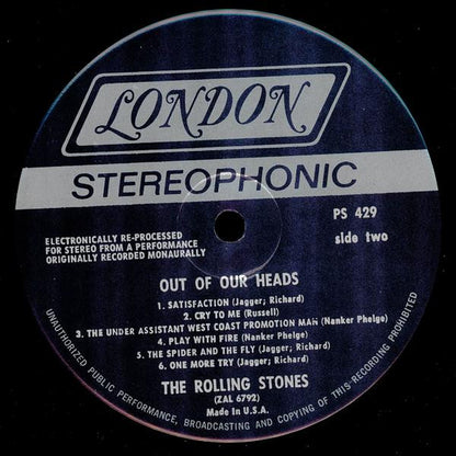 The Rolling Stones : Out Of Our Heads (LP, Album, RP)