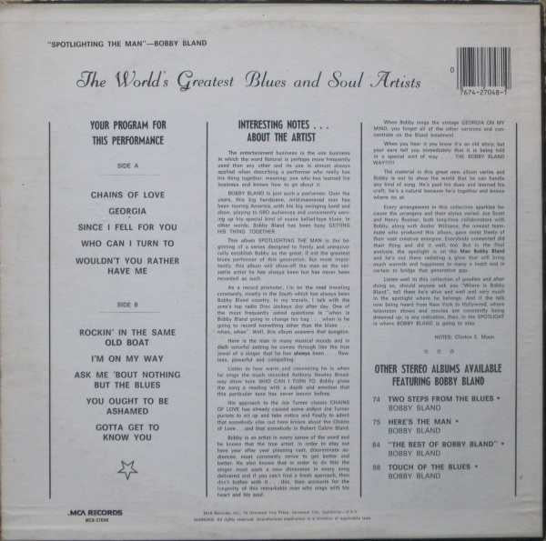 Bobby Bland : Spotlighting The Man (LP, RE)