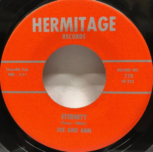 Joe & Ann : Eternity / Runnin' And Foolin' (7", Single)