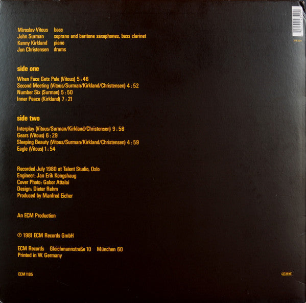 Miroslav Vitous Group : Miroslav Vitous Group (LP, Album, RE, 180)