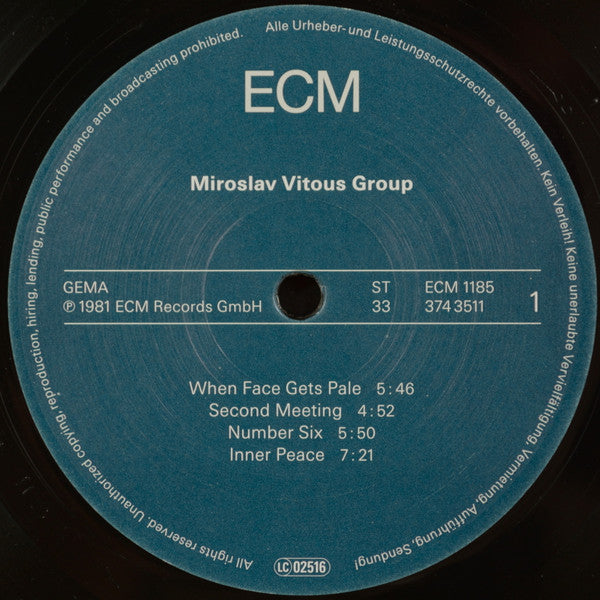 Miroslav Vitous Group : Miroslav Vitous Group (LP, Album, RE, 180)
