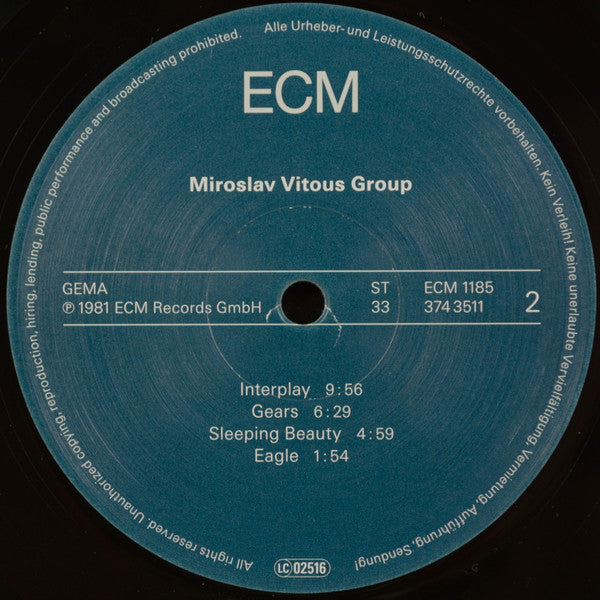 Miroslav Vitous Group : Miroslav Vitous Group (LP, Album, RE, 180)
