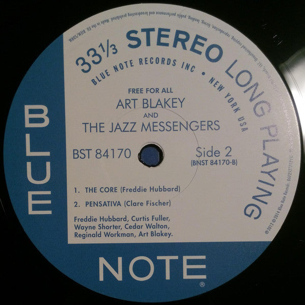 Art Blakey & The Jazz Messengers : Free For All (LP, Album, RE, RM, 180)