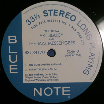 Art Blakey & The Jazz Messengers : Free For All (LP, Album, RE, RM, 180)