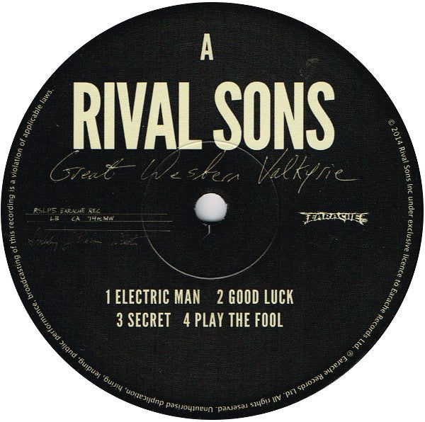 Rival Sons : Great Western Valkyrie (LP + LP, S/Sided, Etch + Album)