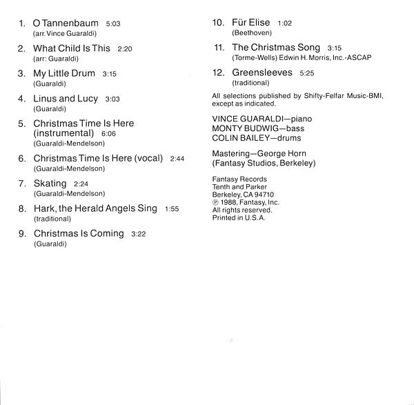 Vince Guaraldi Trio : A Charlie Brown Christmas (CD, Album, RE)