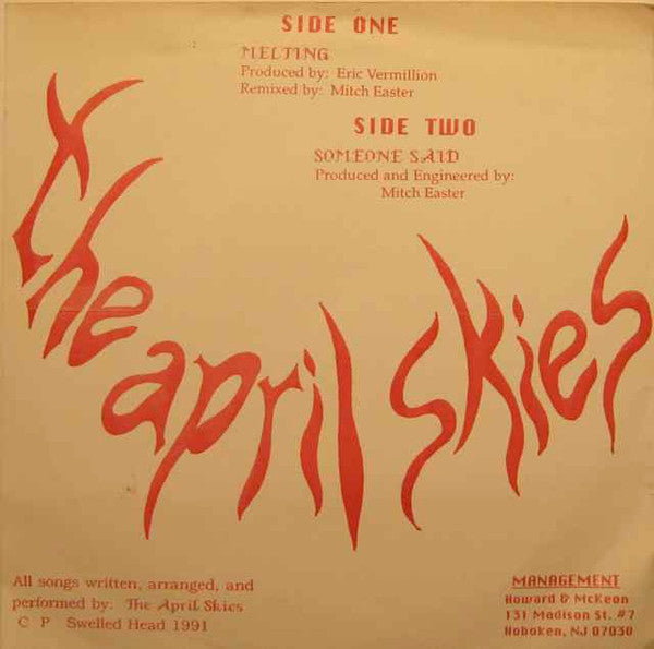 The April Skies (2) : Melting / Someone Said (7", Single, Red)