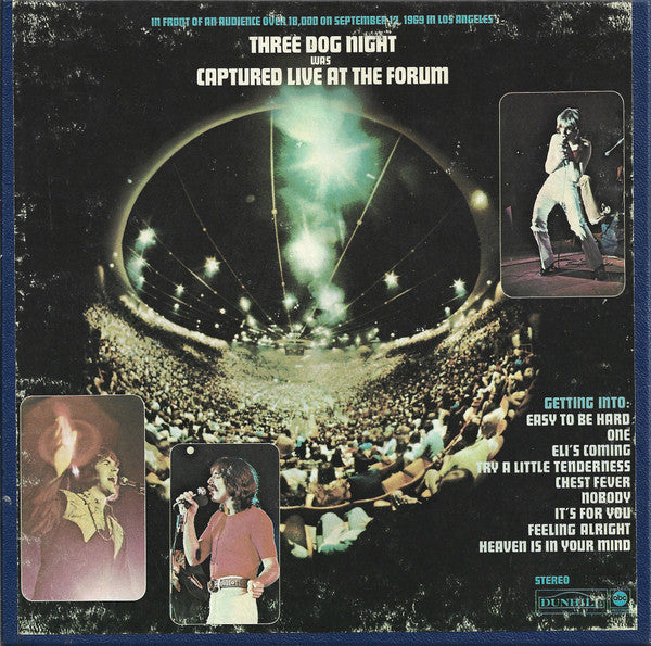 Three Dog Night : Captured Live At The Forum (Reel, 4tr Stereo, 7" Reel, Album)