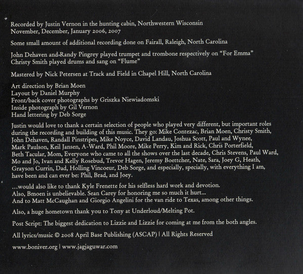 Bon Iver : For Emma, Forever Ago (CD, Album, Dig)