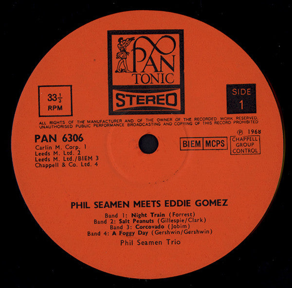 Phil Seamen Trio : Phil Seamen Meets Eddie Gomez (LP, Album)