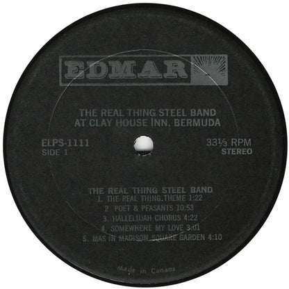 The Real Thing Steel Band : The Clay House Inn, Presents The Real Thing Steel Band (LP)