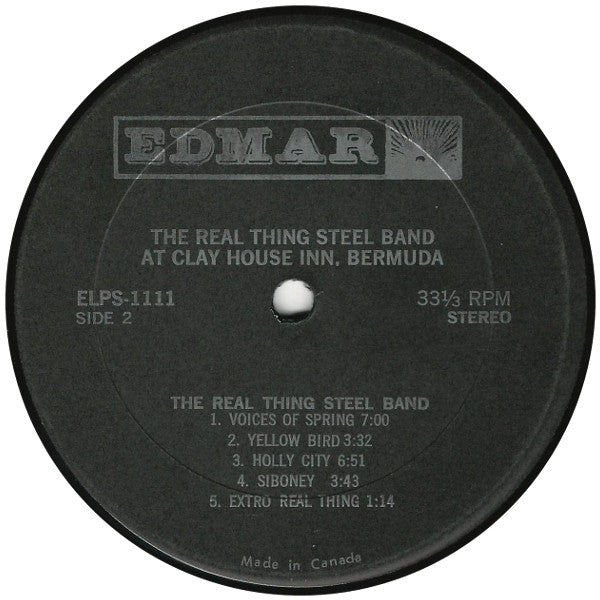 The Real Thing Steel Band : The Clay House Inn, Presents The Real Thing Steel Band (LP)