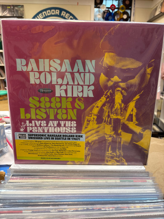 Rahsaan Roland Kirk-Seek & Listen: Live At The Penthouse RSD Black Friday 2025 2xLP