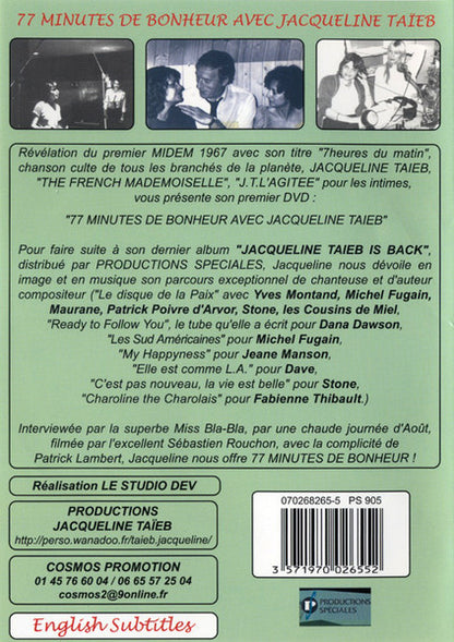Jacqueline Taieb : 77' De Bonheur Avec Jacqueline Taïeb  (DVD-V)