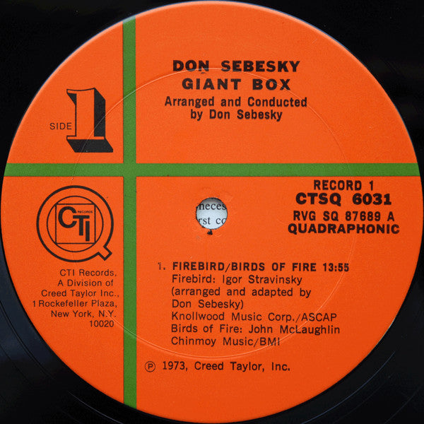 Don Sebesky : Giant Box (2xLP, Album, Quad + Box, Quad)