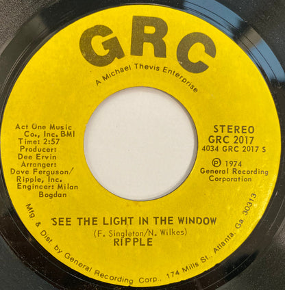 Ripple : A Funky Song (7", Single, Styrene)