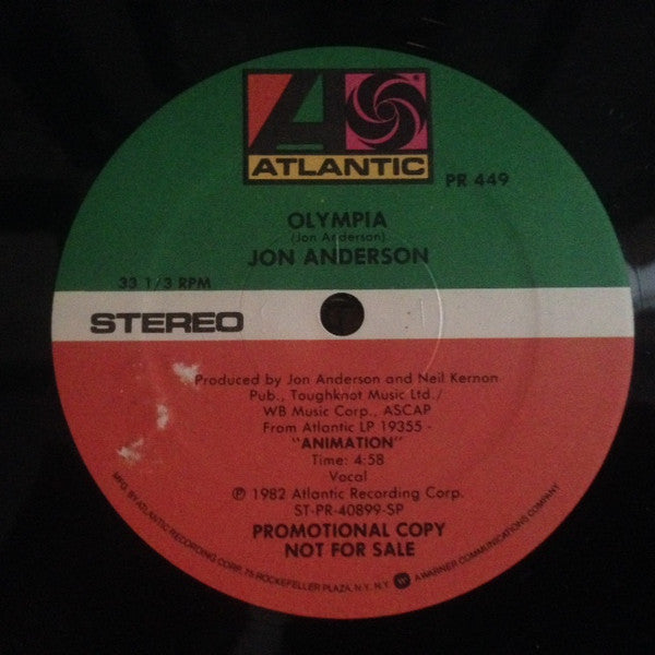 Jon Anderson : All In A Matter Of Time (12", Promo)
