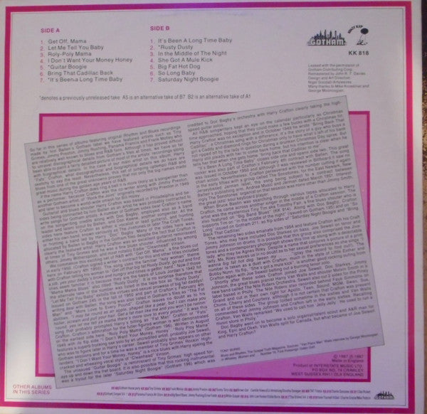 Harry Crafton : 1949-1954 (LP, Comp, Mono)