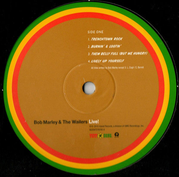 Bob Marley & The Wailers : Live! (LP, Album, RE, RM, 180)