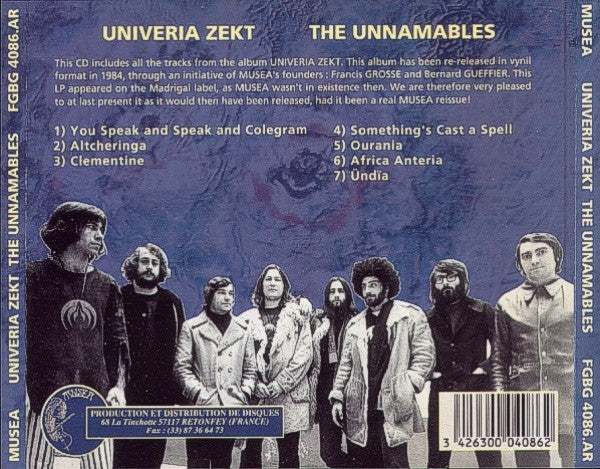 Univeria Zekt : The Unnamables (CD, Album, RE)